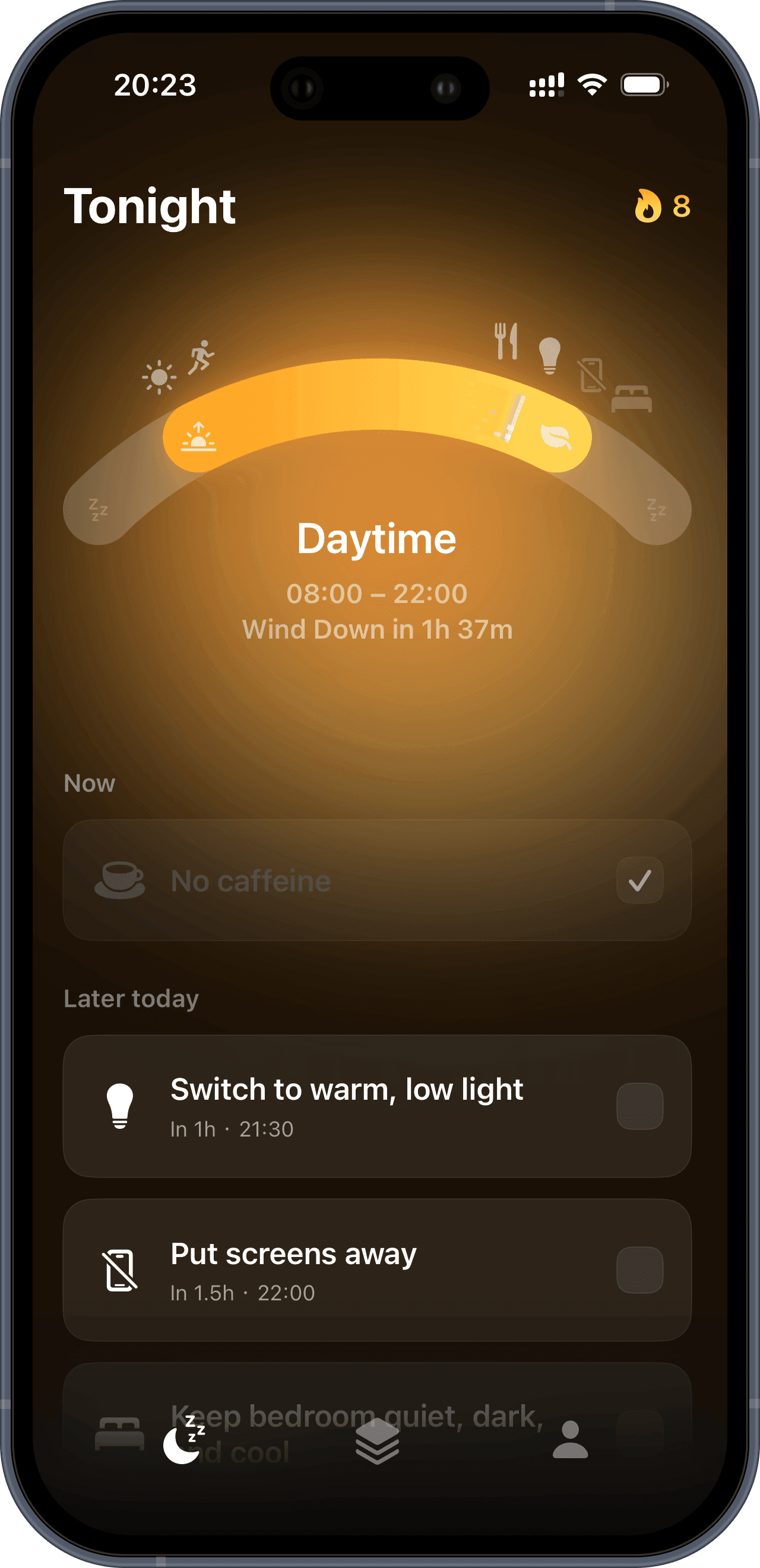 Tonight 应用界面
